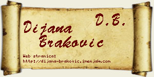 Dijana Braković vizit kartica